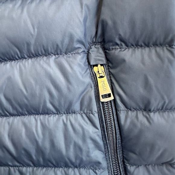 Ralph Lauren Navy Puffer Vest with Yellow Accents - Picture 9 of 9